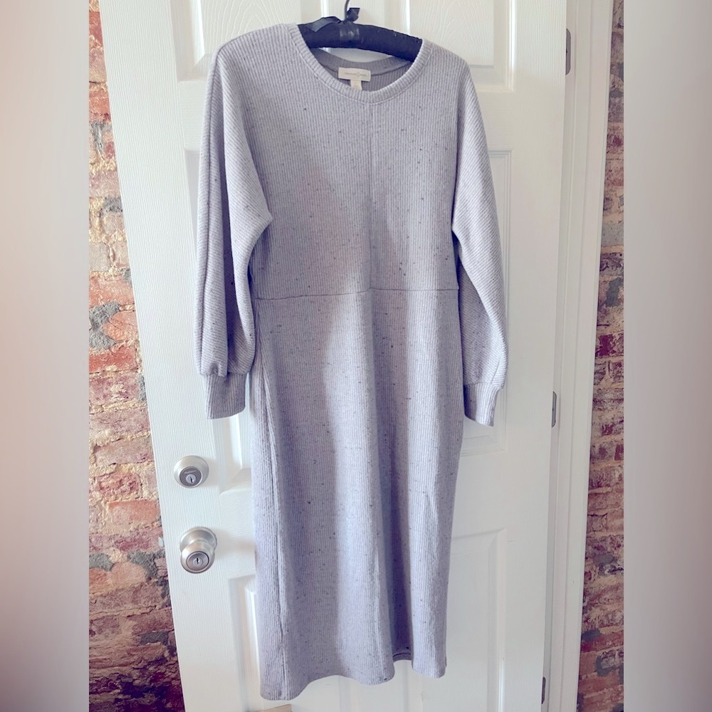 Treasure & Bond by Nordstrom Grey Long Sleeve Sweater Dress